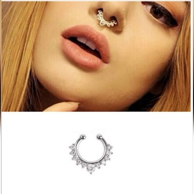 Picture of Fake Nose Ring for Women-Silver