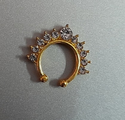 Picture of Women Fake Nose Pin for -1 Pc-Golden