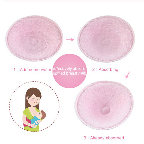 Picture of 2 Pcs Anti-overflow Maternity Nursing Pad Baby Feeding Washable Absorbency Breastt Pads