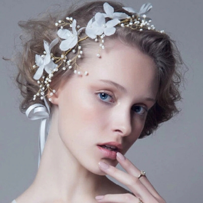 Picture of Fashionable Women Wedding Headbands Bridal Hair Accessories Beautiful Flower Headbands