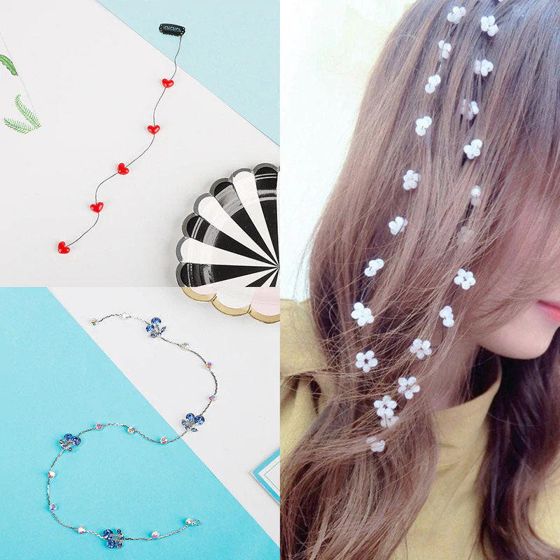 Picture of Girls New Hair Extension Rhinestone Braid Hairpin