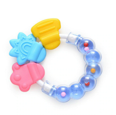 Picture of বাচ্চার চাবানোর জন্য Lovely Silicone Necklace Teethers With Rattle Teethers Toys Teething Baby Care Safe Acessorios Baby Teething Gift Toddler
