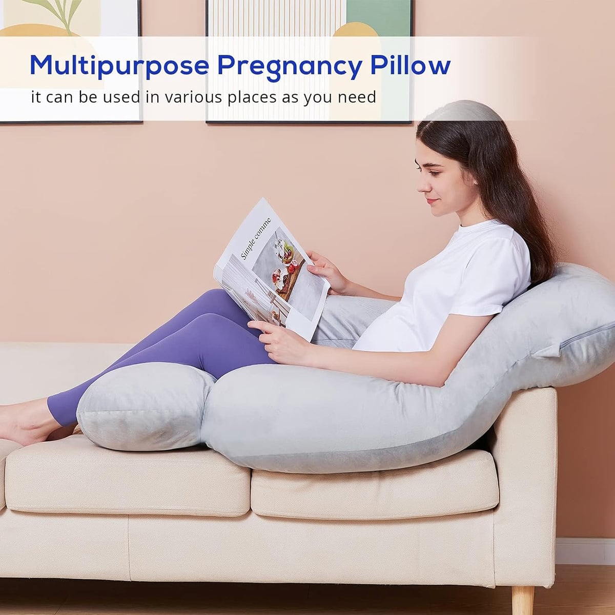 Picture of Pregnancy Pillow Sleeper Pregnant Maternity Pillows (Length-34+ Inch;Wide-24Inch)