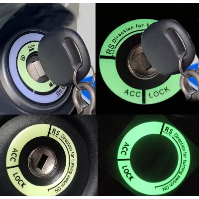 Picture of Car Ignition Switch Cover Luminous Key Ring Hole Cover Sticker