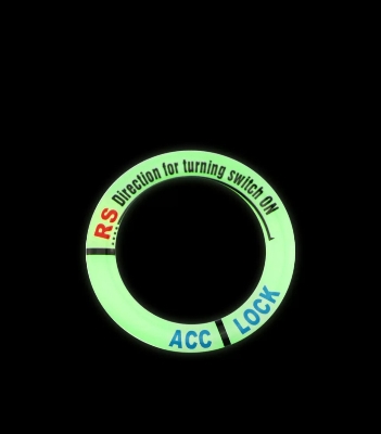 Picture of Car Ignition Switch Cover Luminous Key Ring Hole Cover Sticker
