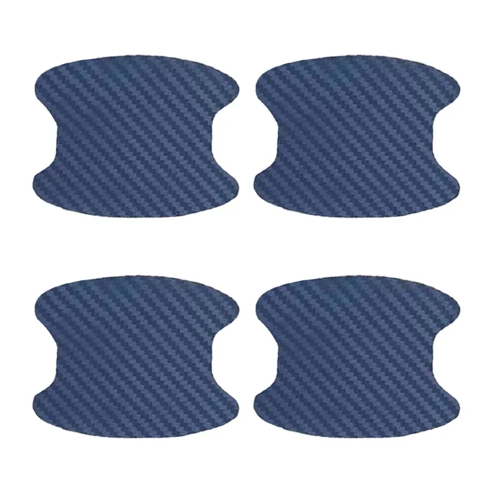 Picture of 4pcs Universal Carbon Fiber Auto Car Door Handle Stickers Car Handle Protection Car Handle Anti Scratch Stickers Car Accessories