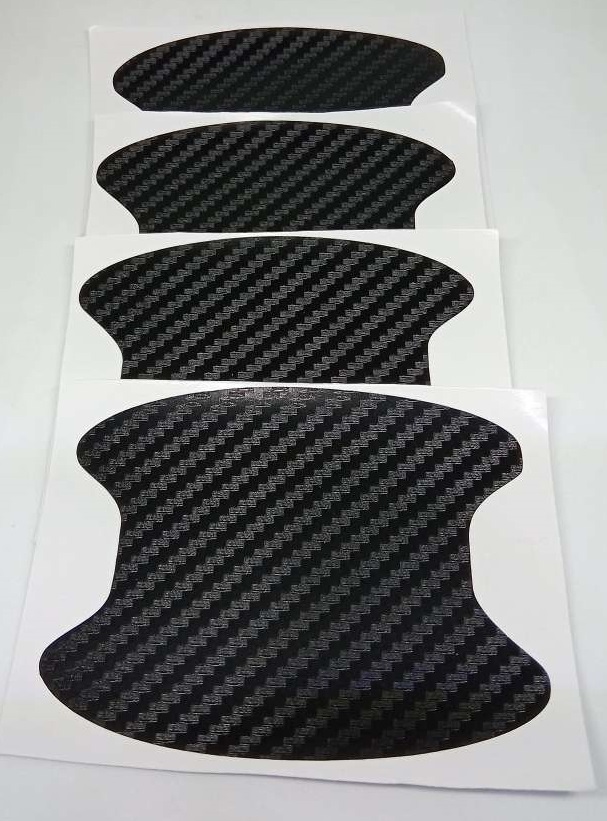 Picture of 4pcs Universal Carbon Fiber Auto Car Door Handle Stickers Car Handle Protection Car Handle Anti Scratch Stickers Car Accessories