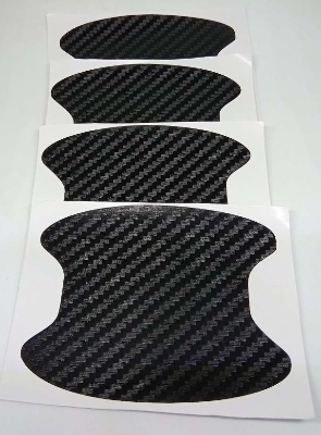 Picture of 4pcs Universal Carbon Fiber Auto Car Door Handle Stickers Car Handle Protection Car Handle Anti Scratch Stickers Car Accessories