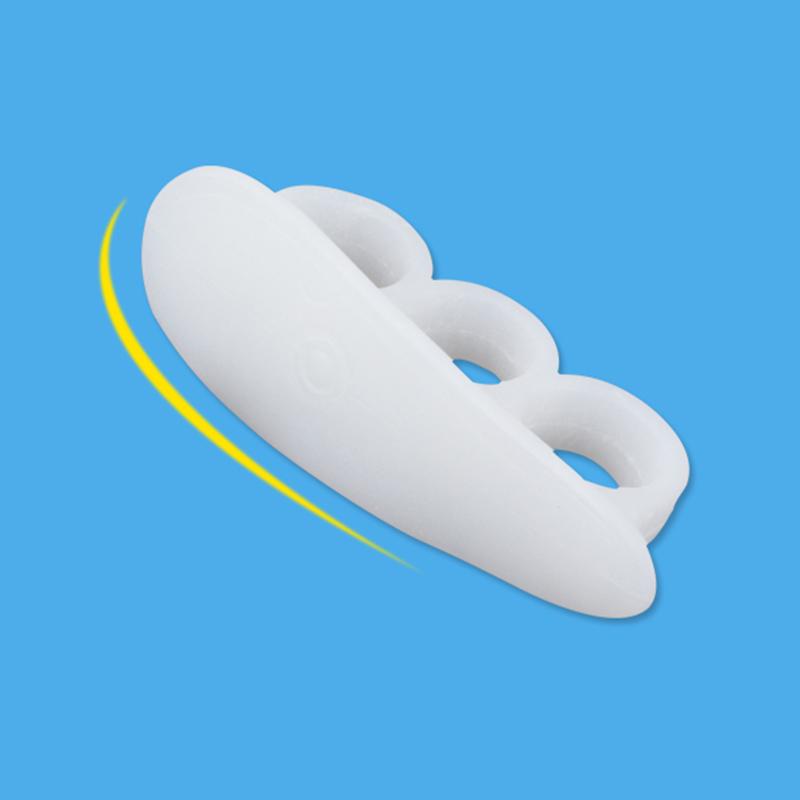 Picture of Hole High Elastic Toe Finger Straightener Hammer Toe Hallux Valgus Corrector White