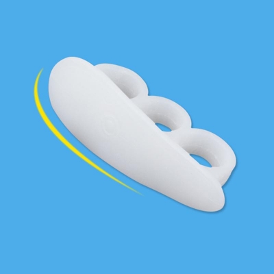 Picture of Hole High Elastic Toe Finger Straightener Hammer Toe Hallux Valgus Corrector White