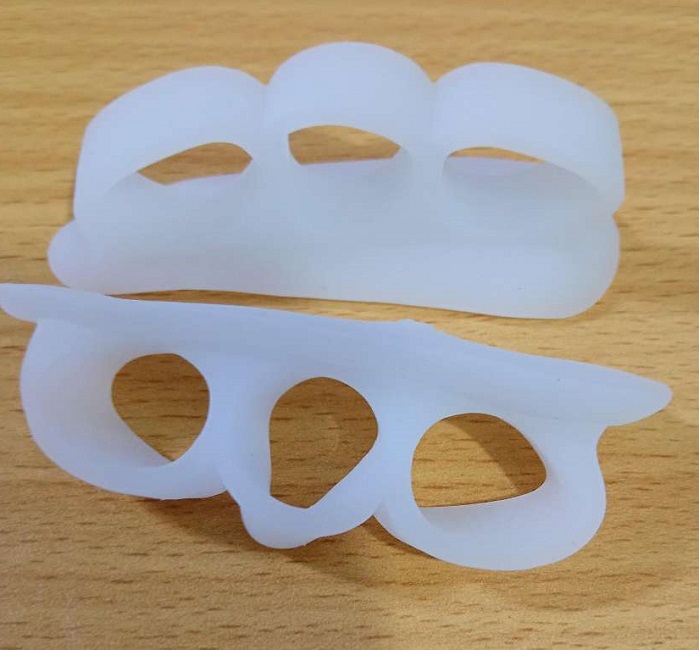 Picture of Hole High Elastic Toe Finger Straightener Hammer Toe Hallux Valgus Corrector White