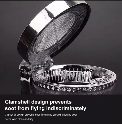 Picture of Car Ashtray with LED Light Flip Cover Luminous Ashtray