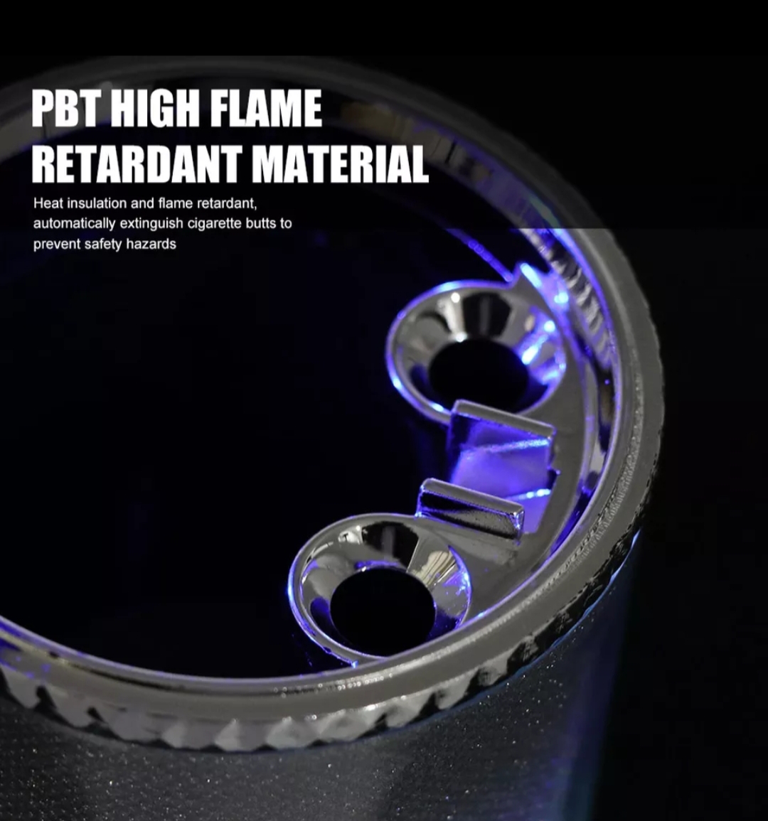Picture of Car Ashtray with LED Light Flip Cover Luminous Ashtray