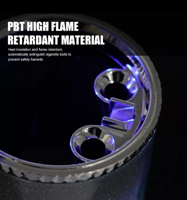 Picture of Car Ashtray with LED Light Flip Cover Luminous Ashtray