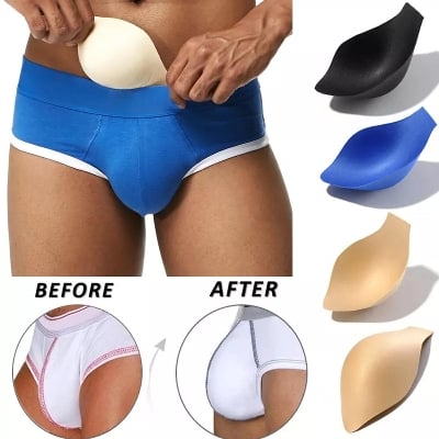 Picture of Men Sponge Cup Enhancer Pad Underwear Briefs Pouch Front Padded Underpants Panties Push Up Cup (285015961)