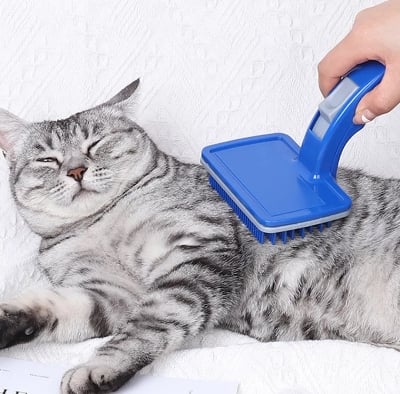 Picture of Dog Cat Shedding Anti-Static Hair Fur Brush Needle Massage Comb Rake Tool ( width1.5 inch and Length: 4 inch )