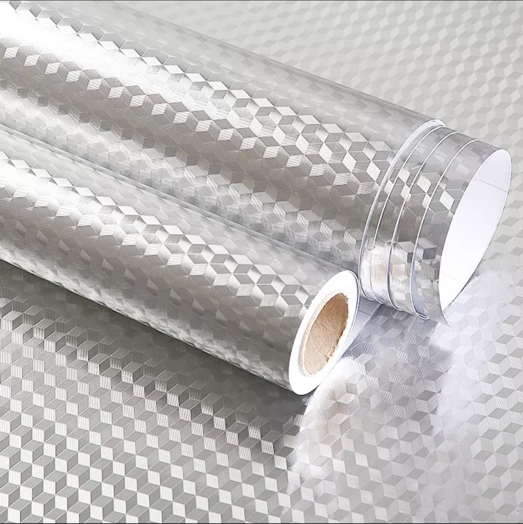Picture of Kitchen Oil-Proof Self Adhesive Stickers Stove Anti-Fouling High-Temperature Aluminum Foil Wallpaper Cabinet Film Contact Paper ( Height 24 Inch, Length 37 Inch ) - Lemon Squeezer