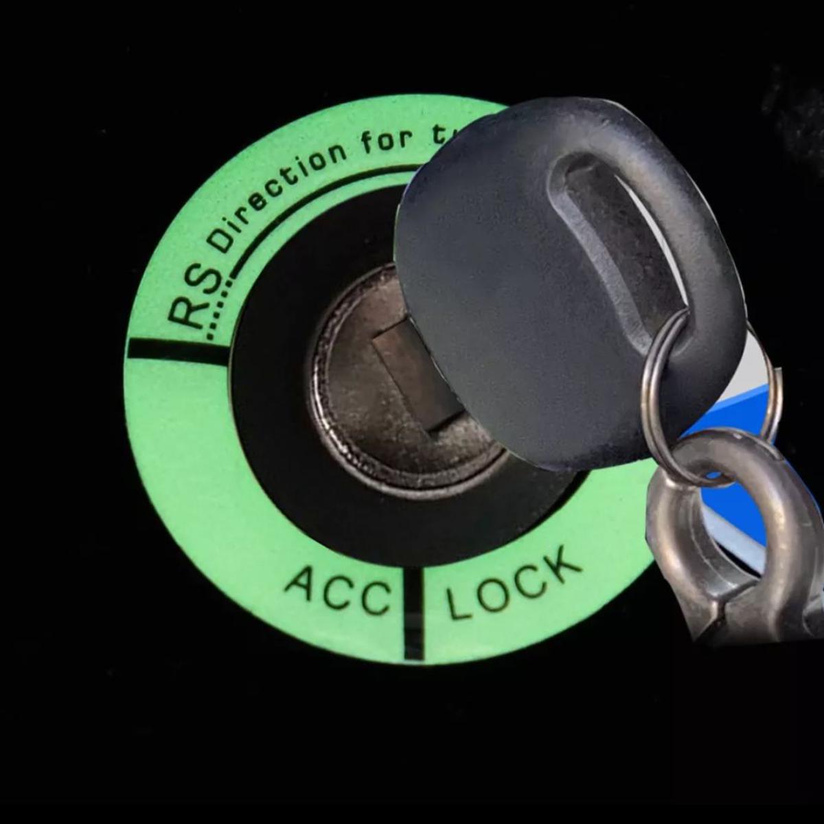 Picture of Car Ignition Switch Cover Luminous Key Ring Hole Cover Sticker