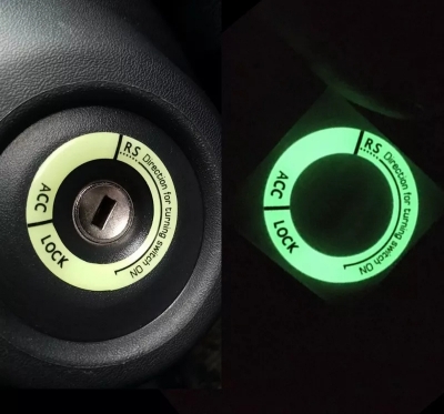 Picture of Car Ignition Switch Cover Luminous Key Ring Hole Cover Sticker