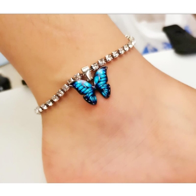 Picture of Women Anklet Bracelet Charm Girls Rhinestone Foot Ankle Boots Jewelry Girls Leg Nupurs