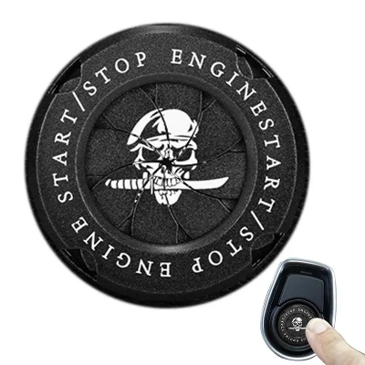 Picture of Ignition Button Trim Decorative Craft - Zinc Alloy Car Engine Stop Button Cover - Cycle Sticker - Customize Car'S Interior