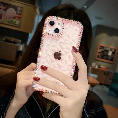 Picture of iPhone13 Pro Max only -Luxuries Glitter Bling Diamond Transparent Soft Phone Case For iPhone13 Pro Max