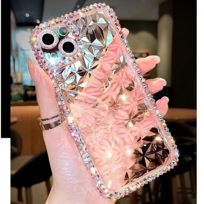 Picture of iPhone13 Pro Max only -Luxuries Glitter Bling Diamond Transparent Soft Phone Case For iPhone13 Pro Max