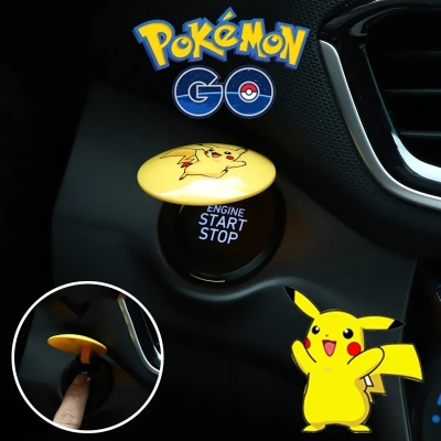 Picture of Pokemon Car Interior Engine Ignition Start Stop Button Protective 3D Interior Sticker Car Interior Accessories