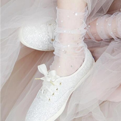Picture of Exclusive Stylish Fashionable Thin  Net Socks For Girls