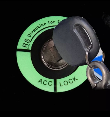 Picture of Bike Ignition Switch Cover Luminous Key Ring Hole Cover Sticker