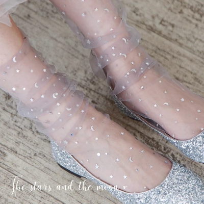 Picture of Exclusive Stylish Fashionable Thin Net Socks For Girls