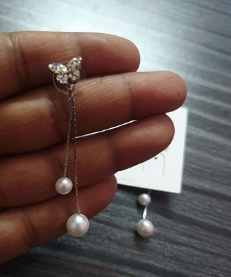 Picture of Stylish Crystal Long Tassel Drop Dangle Earrings For Women
