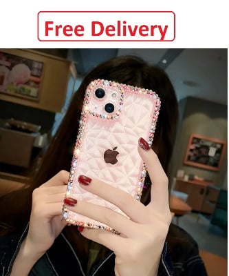 Picture of Luxuries Glitter Bling Diamond Transparent Soft Phone Case For iPhone 13 Pro, and 13 Pro Max ( Free Delivery )