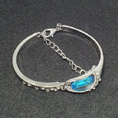 Picture of Valentine Blue Heart Girl Crystal Bracelet Female Korean Simple Ornament Lady Valentine'S Day Girlfriends Birthday Gift For You - Bracelet For Women - Bracelet For Women - Bracelet - Bracelet-Blue