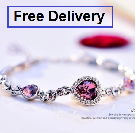 Picture of Korean Style Ocean Heart Girl Crystal Bracelet For Female