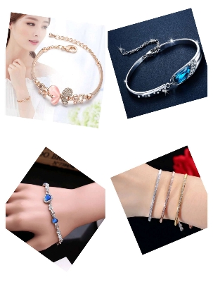 Picture of Fashionable Stylish Girl Crystal Bracelet For Women