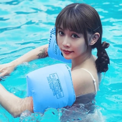 Picture of Kids Swimming Arm Ring PVC Inflatable Safety Durable Swimming Arm Band Rings Float Air Sleeves Circle Protect swimming safety-Blue