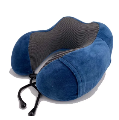 Picture of U Shaped Memory Foam Neck Pillows Soft Travel Pillow Massage Neck Pillow Sleeping Airplane-Blue