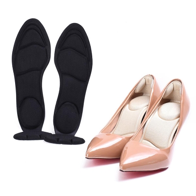 Picture of (Any Size Shoes Adjustable) 1 Pair Insole Pad Inserts Heel Post Back Breathable Anti-slip for High Heel Shoe High Heel Shoes Insoles Memory Foam-Black-One size
