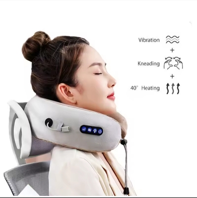 Picture of Neck Massager Rechargeable U Shape Massage Electric Stress Pain Relieve Shoulder Pillow