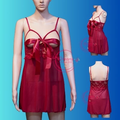 Picture of Ladies Sexy Silk Satin Night Dress Sleeveless Nighties Nightgown Nightdress Plus Size Sleepwear Nightwear for Women