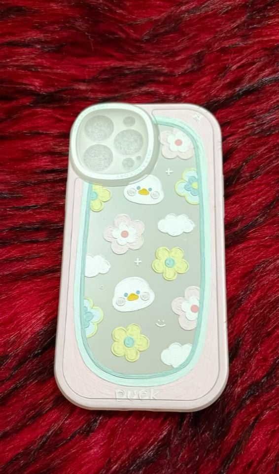 Picture of 1 Pc Mirror Style Case Cute Flower Soft Silicone Cover for Apple Mobile Phone Protective Case