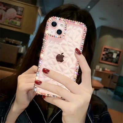 Picture of iPhone13 Pro Max only -Luxuries Glitter Bling Diamond Transparent Soft Phone Case