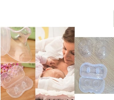 Picture of Premium quality Nippleshield for Breastfeeding Flat or Inverted Nipples-White