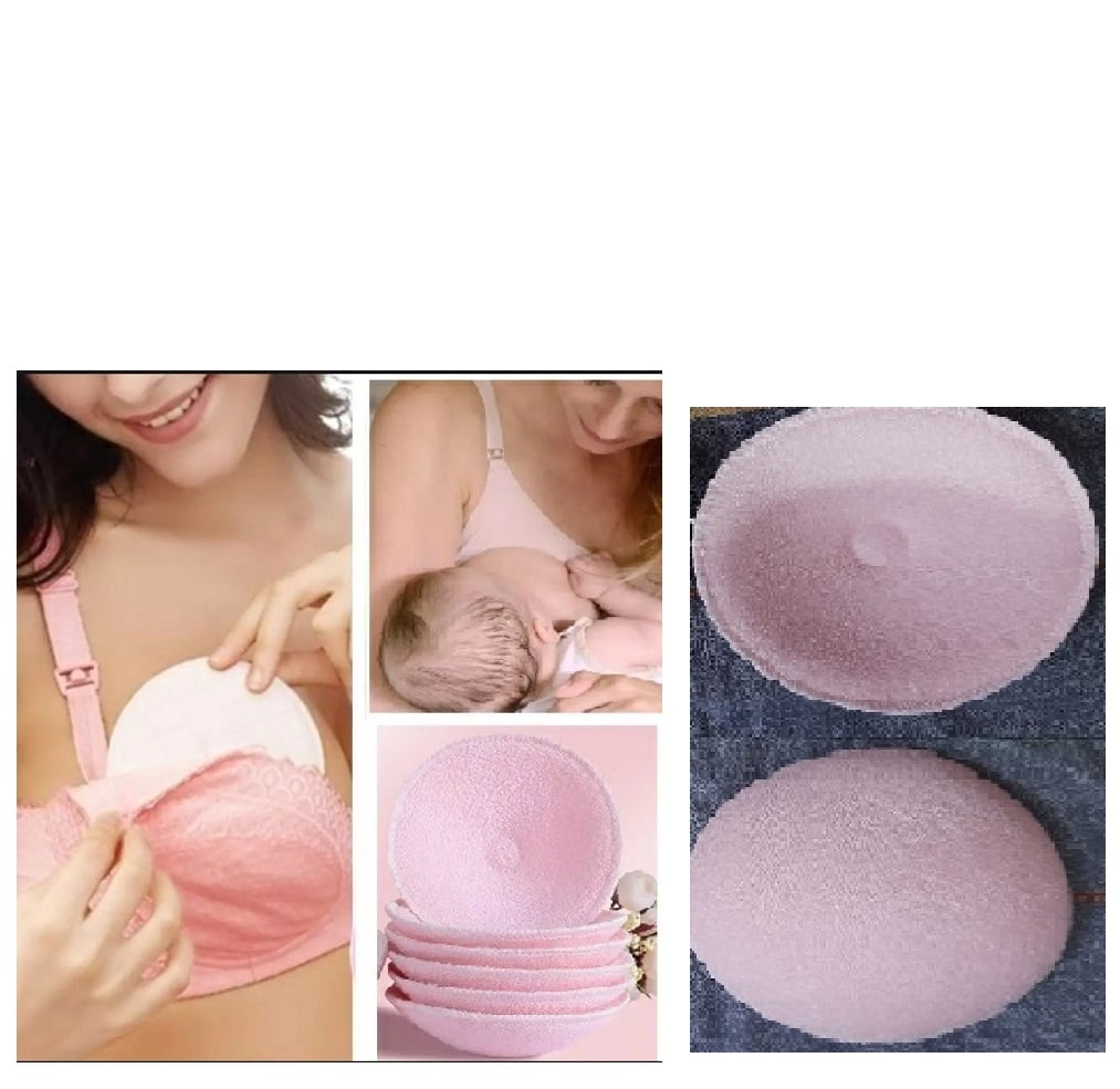 Picture of 2 Pcs Washable Breatthable Absorbency Breastt Pads Anti-overflow Maternity Nursing Pad-Pink