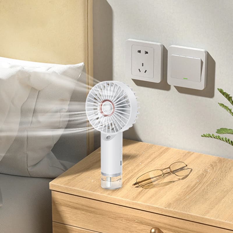 Picture of Water Steam Hand Held Pocket-Sized USB Rechargeable Desk and Portable FAN Hand fan