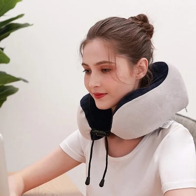 Picture of Portable Electric Neck Pillow Massager Deep Tissue Relief for Neck, Shoulder l Pain