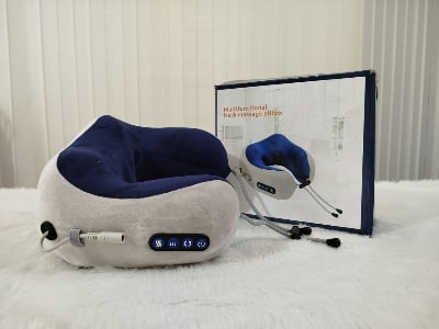 Picture of Portable Electric Neck Pillow Massager Deep Tissue Relief for Neck, Shoulder l Pain