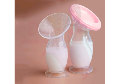 Picture of Silicone Breast Milk Collector-Breastfeeding Bottle & Milk Saver-Sweet Pink