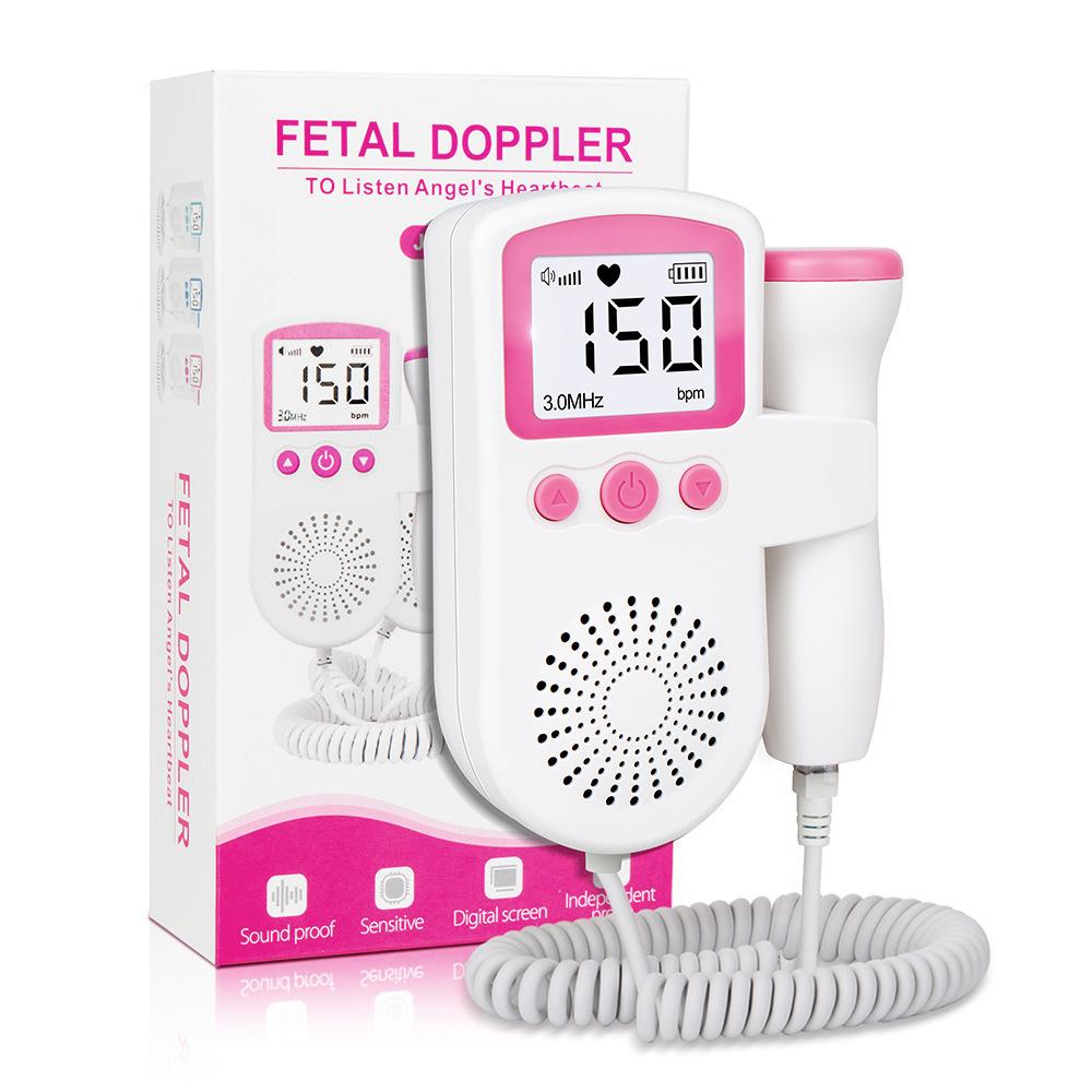Picture of Fetal Doppler Baby Heartbeat Monitor For Pregnant Women With Gel-Pink